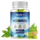 L-teanina Gummies 400mg, Chewable Theanine Supplemento per adulti e bambini 4+, Natural Stress Relief, zzZ & Focus Supplement, Vegan, Low Sugar, Non-Drowsy, Limone Flavor, 60 Chewables
