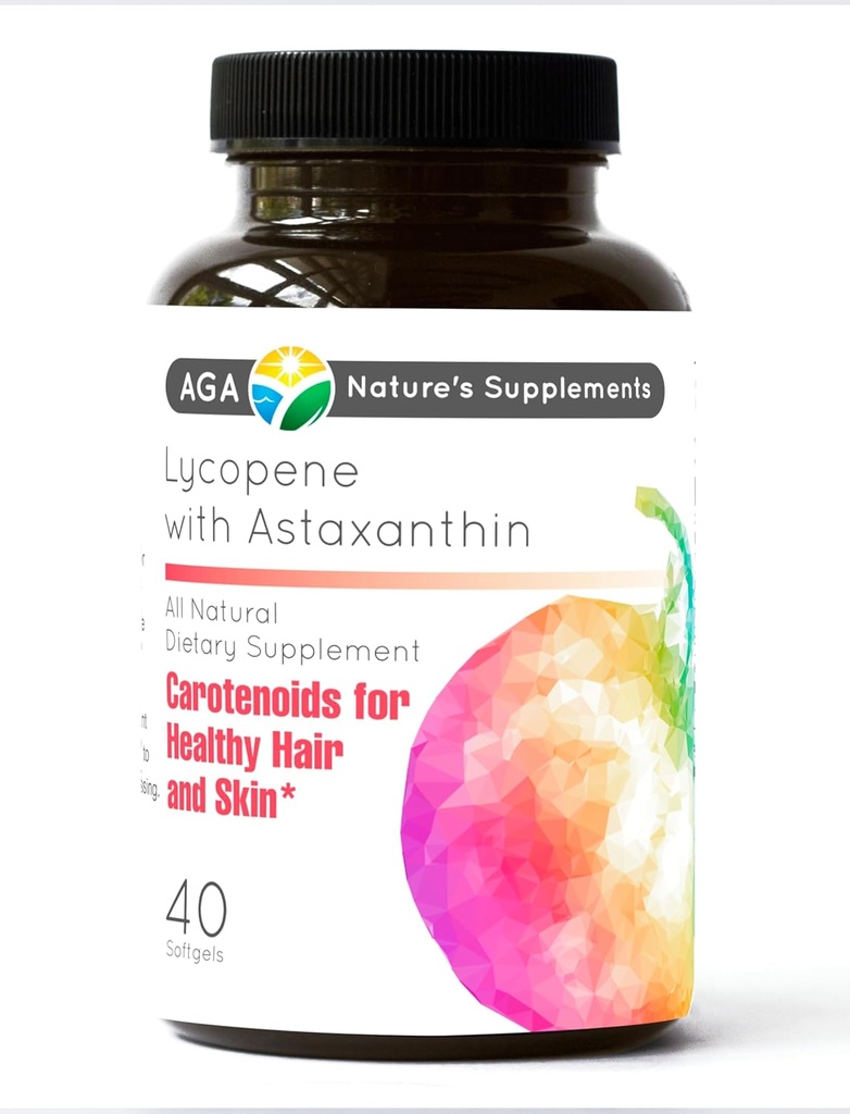 AGA Nature's Supplements Lycopene con Astaxanthin 40 Softgels