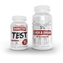 5% Nutrition 2-Stack | Liver & Organ Defender with NAC + Test Booster | Liver, rene, & Heart Support + testosterone, Muscle Builder, vitalità maschile, energia & stamina
