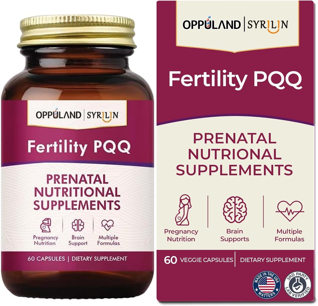 Fertilità PQQ-Prenatale Integratori nutrizionali- Supporta la salute prenatale,Pregnancy Wellness-60 Capsule