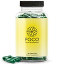 Pensare capsule FOCO (13+) Integratore di messa a fuoco naturale per adolescenti e adulti - Nootropic del cervello per concentrazione, memoria, clarity mentale, vitamine di potenziamento cognitivo - Integratori di attenzione - 60 capsule
