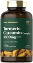 Curcumina currica 3000mg | 150 capsule | Supplemento di curcuma con estratto di pepe nero | Non OGM, Gluten Free Herbal Complex