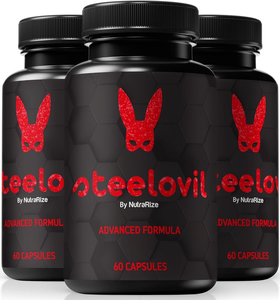 (3 Pack) capsule Steelovil per gli uomini, pillole ufficiali Steelovil per il supporto completo, tutto naturale Male supplemento per sostenere l'energia e la salute generale, malva d'acciaio Pastillas Recensioni (180 capsule)
