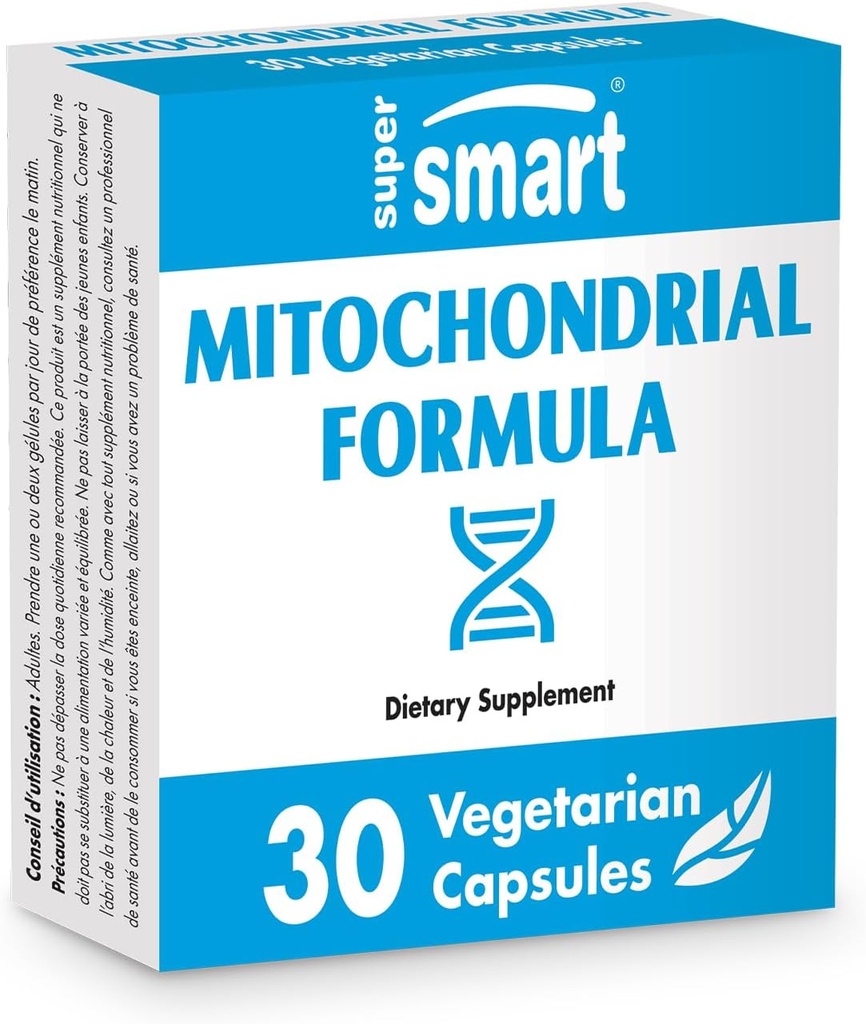 SuperSmart - Formula mitocondriale (Formula avanzata) - con PQQ, Acido R-Lipoico, Acetil-L-Carnitina - Supplemento mitocondriale | Non-GMO & Gluten Free - 30 Capsule Vegetariani