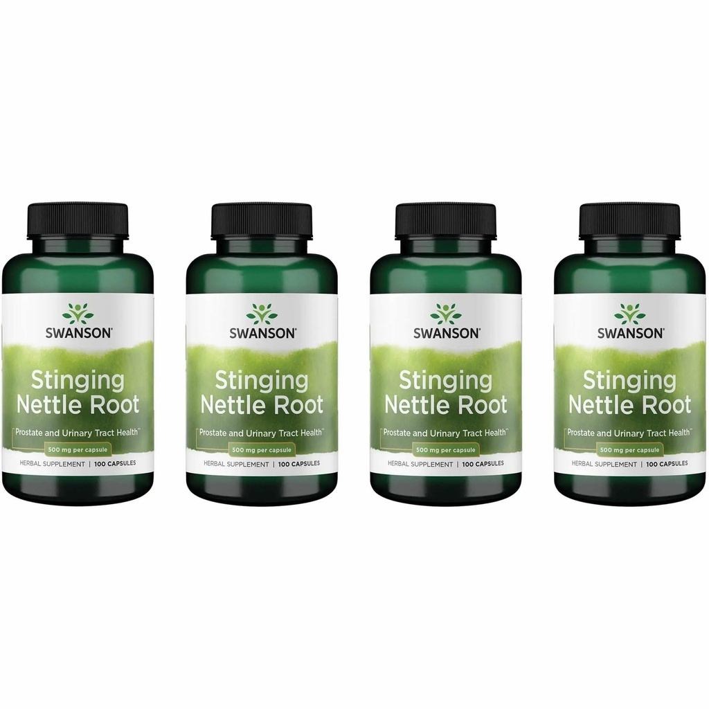 Swanson Sting Nettle Root (Urtica Dioica) - Integratore di erbe - (100 capsule, 500mg) (4 Confezione)