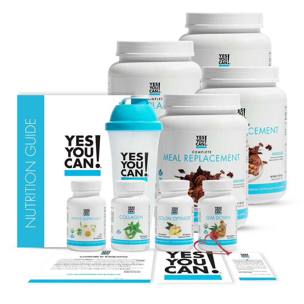 Si' che puoi! Trasformazione Kit Sostituzione Meal Completa - Contiene Sostituzione Meal Powder Shake e Integratori Natural Meal Sostituzione, Sostituzione Menali Sani Nutritivi (Chocolate - 60 Serve)