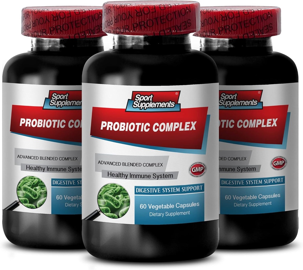 Aiuta a perdere peso - Probiotic Complex - probiotico per le donne, integratore probiotico, pillole probiotici per la salute del fegato, probiotico avanzato digestivo, Probiotico avanzato Gut Restore, 3 Bot 180 capsule