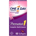 Un giorno Prenatale femminile 1 Multivitamina Compresa Vitamina A, Vitamina C, Vitamina D, B6, B12, Ferro, Omega-3 DHA & di più, Tablet,Softgels, 60 Conte - Supplemento per prima, durante, & post gravidanza
