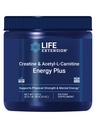 Estensione della vita Creatina Acetil-L-Carnitina Energy Plus, Energy Support Supplement, creatina monoidrato, Acetil-L-carnitina, Senza glutine, Non OGM, Vegetariano, 30 Serve