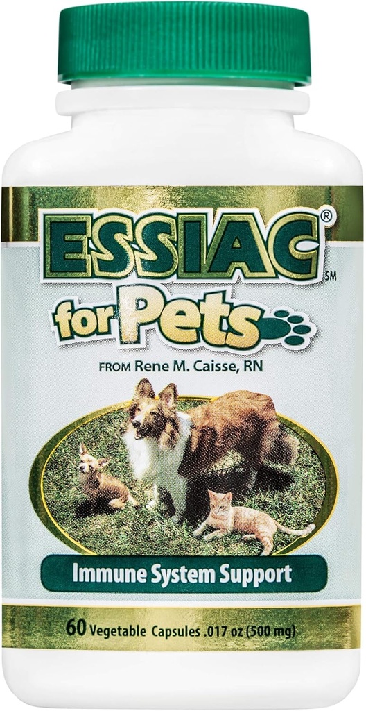 Essiac supplemento di erbe internazionale per gli animali domestici, 60 capsule
