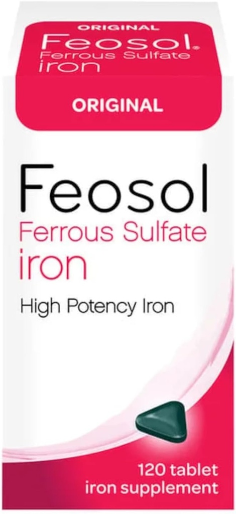 Feosol originale Ferrous Sulfate Ferro Supplemento , 120 CT (Pack of 3)