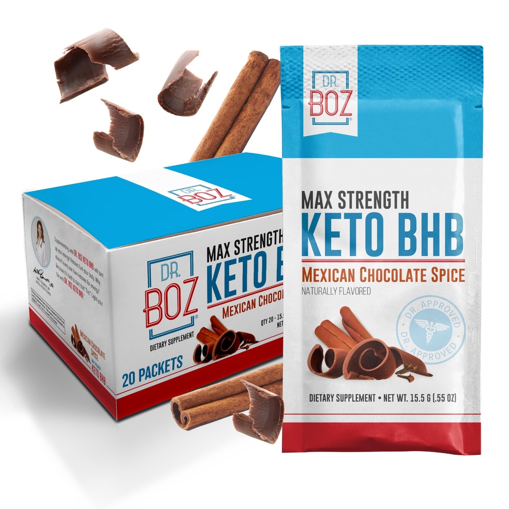 Dr. Boz - Keto BHB Polvere - Cioccolato messicano spezie, 20 porzioni - chetoni bere - energia & cravatte ridotte - Max Forza Integratore alimentare - Qualità testata - Made in the USA - 10.9oz (310g)