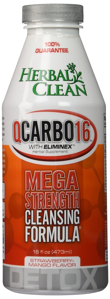 Herbal Clean BNG Enterprises Q Carbo Liquid Straw Drinks, Mango, 16 once