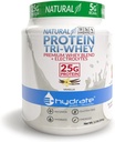 Polvere di proteina di E-hydrate Tri-Whey Gluten Free BCAA + elettroliti Hydrate Recover, Vanilla, 1.3lb Vasca idromassaggio