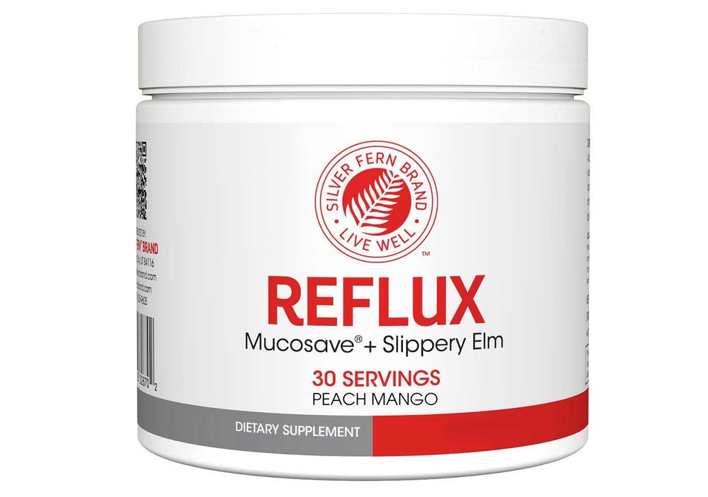 Reflux Digestive Supplement - Peach Mango Flavor - Ogni vasca = 30 Scoops = 30 Serve - Supporto mucosale per problemi acidi - con Mucosave FG e Slippery Elm Bark (1 Vasca)