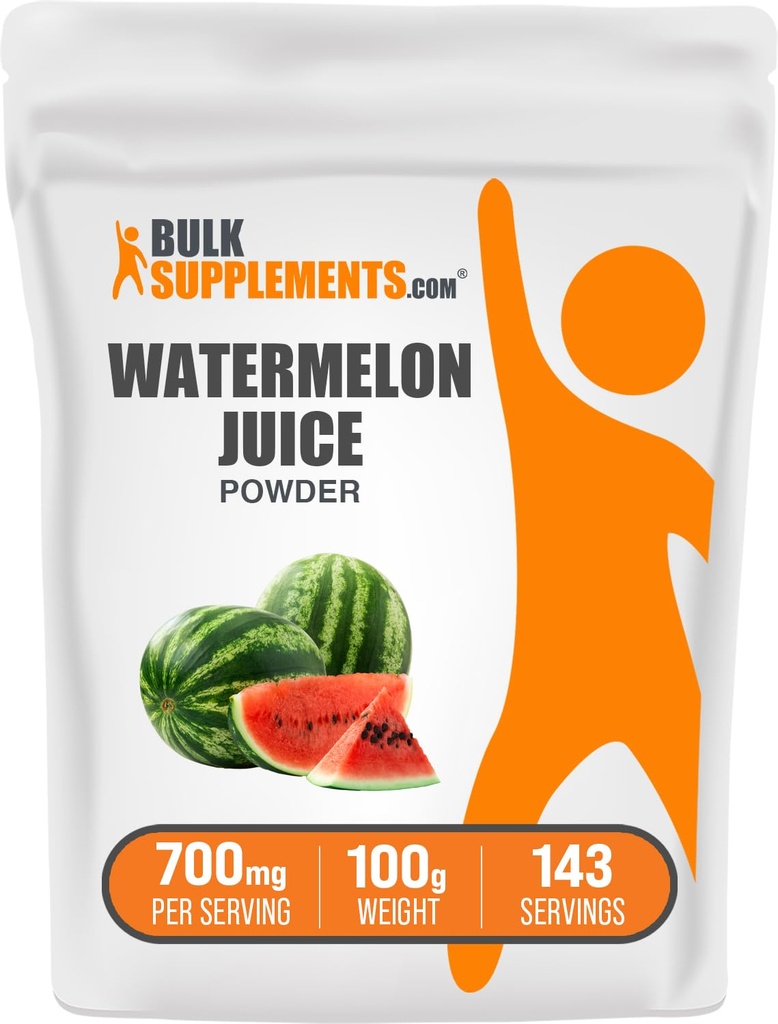 BulkSupplements.com Polvere di succo di anguria - da frutta di anguria, polvere di frutta, supplemento di idratazione - 700mg per porzione, 100g (3,5 oz) (pacchetto di 1)