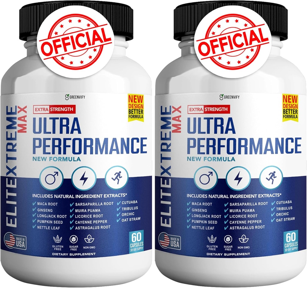 EliteXtreme Max Male Health Supplemento – con Calcio, Zinc & Proprietary Blend per Vitality & Strength, 120 capsule (2 Pack)