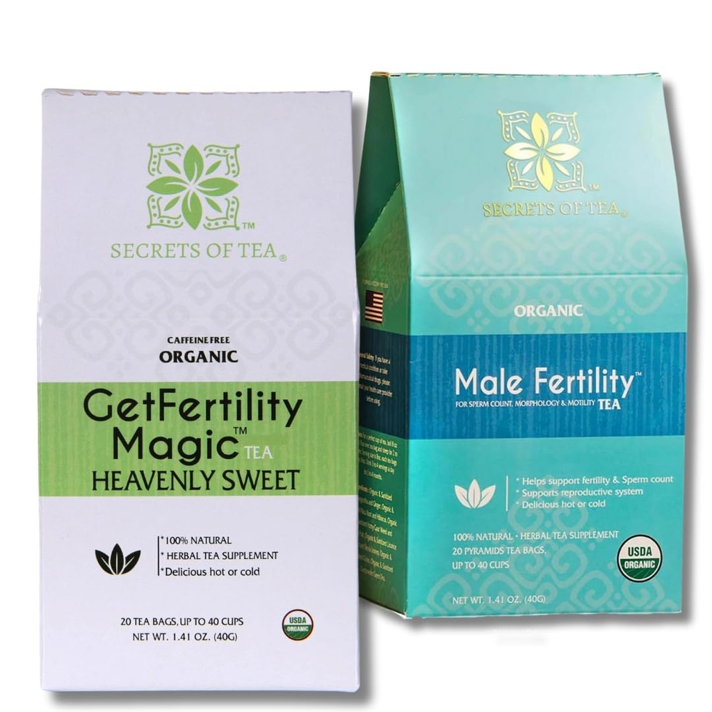 Segreti di tè- fertilità tè per gli uomini e le donne- USDA Organic- Delicious 40 Sachets biodegradabili