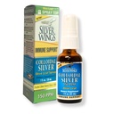 Percorso naturale Silver Wings Colloidal Silver 150ppm (750mcg) w/Olive Leaf - Integratore di supporto immunitario - 1oz Spray