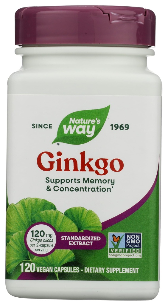 Estratto di Ginkgo, Memoria e Concentrazione*, 120 capsule