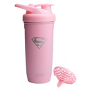 Smartshake DC COMICS rinforzare in acciaio inox Protein Shaker Bottiglia 900 ml | 30 oz - Leakproof Screw-on Lid - BPA Free – Unisex - Non isolato - Supergirl Logo