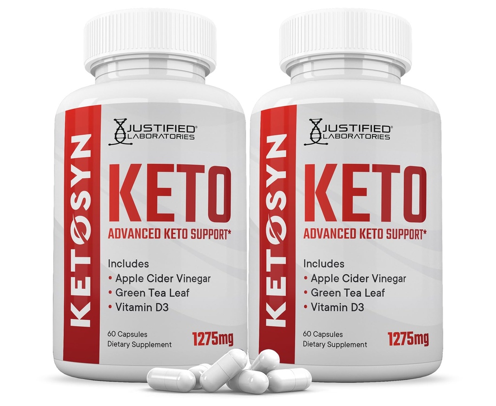 (2 Pack) Ketosyn Keto ACV Pillole 1275MG Keto Support Blend Capsule alternativa a Keto ACV Gummies Formulato con Aceto di Mela Aceto Extra Vergine Olio di Oliva Polvere Verde Tea Foglia 120 capsule