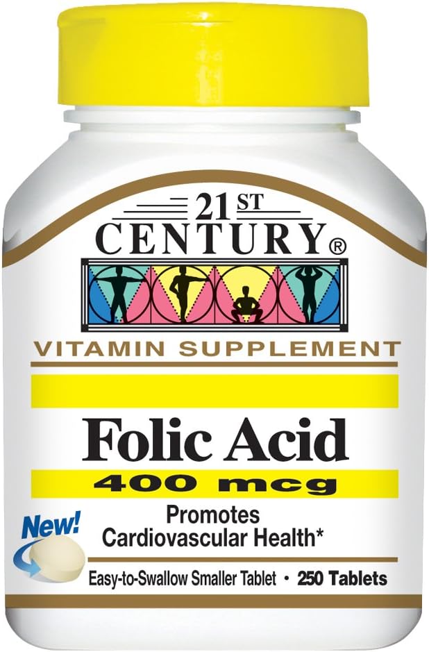 21st Century Folic Acid 400 mcg compresse, 250-Pack di 2)