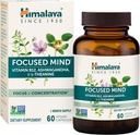 Himalaya Focused Mind con Ashwagandha, Bacopa & L-teanina per messa a fuoco, energia e attenzione, 60 capsule, 1 mese di fornitura, Vegan, Gluten Free