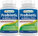 Best Naturals Probiotic 10 Strains 30 miliardi di Shelf stabile 120 Veggie Caps (120 conteggio (pacchetto di 2))