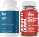 Dr. Tobias Adult Multivamin & Aceto di sidro di mele Gummies, Supporta l'energia, l'immunità & Gut Salute, con 42 Frutta & Verdura Plus Probiotici, Cludes La madre, FOlate, B12