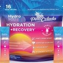 HydroMATE Electrolytes Powder Packets Ananas Hydration Accelerator Low Sugar Party Favors for Recovery Tropical Piña Colada 16 Sticks