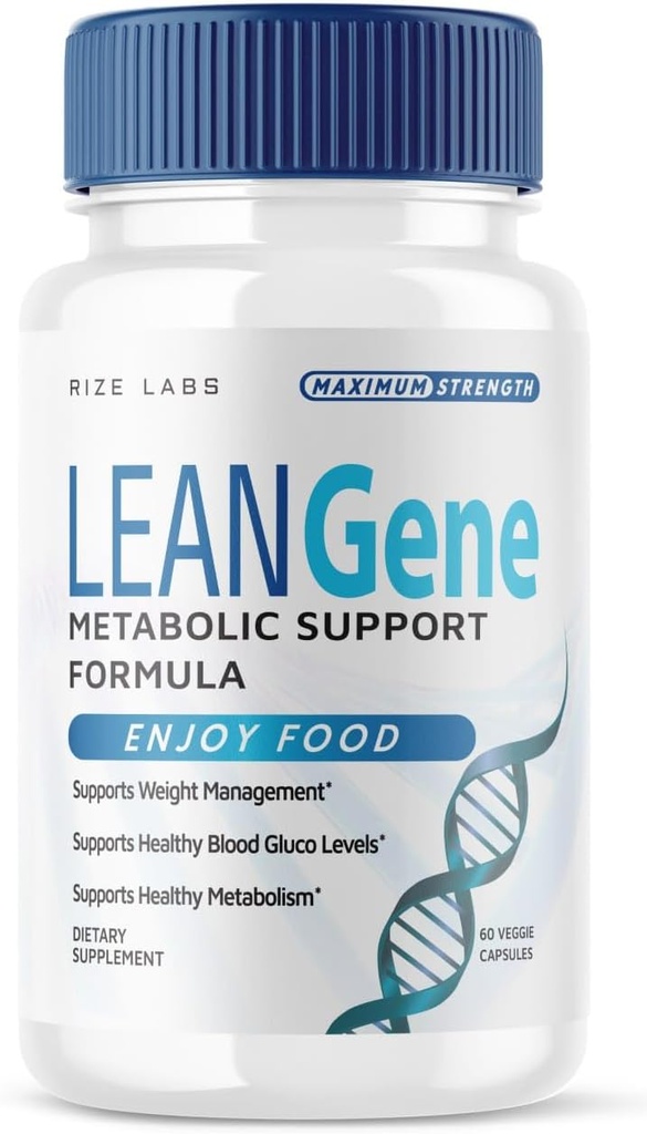 Rize labs Lean Gene Supplement, Formula di supporto metabolico per la perdita di peso avanzata, capsule di resistenza massima, pillole naturali (60 capsule)