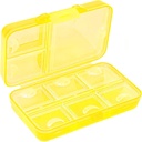Organizzatore di pillole, caso di pillole portatile, 9 scomparti Moisture-Proof Travel Pill Case per vitamine, Medicina, Olio di pesce, Supplementi, Dispenser di pillole (giallo)