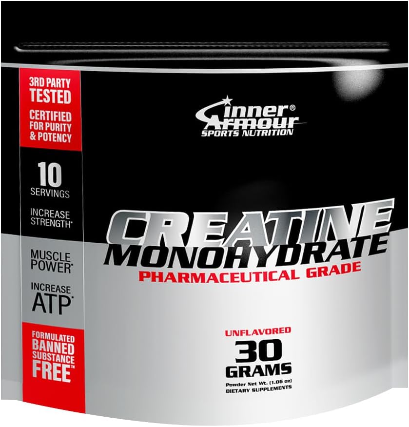 Polvere di monoidrato di creatina micronizzata - Aumentare la resistenza del muscolo &amp; Endurance - dissolvenza veloce, senza aroma, integratore di forma Vegan, Keto Friendly - 30 gr o 10 porzioni