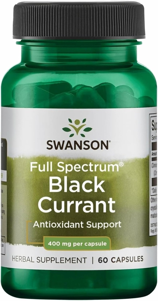 Swanson Spettro completo Black Currant 400 Milligrammi 60 capsule