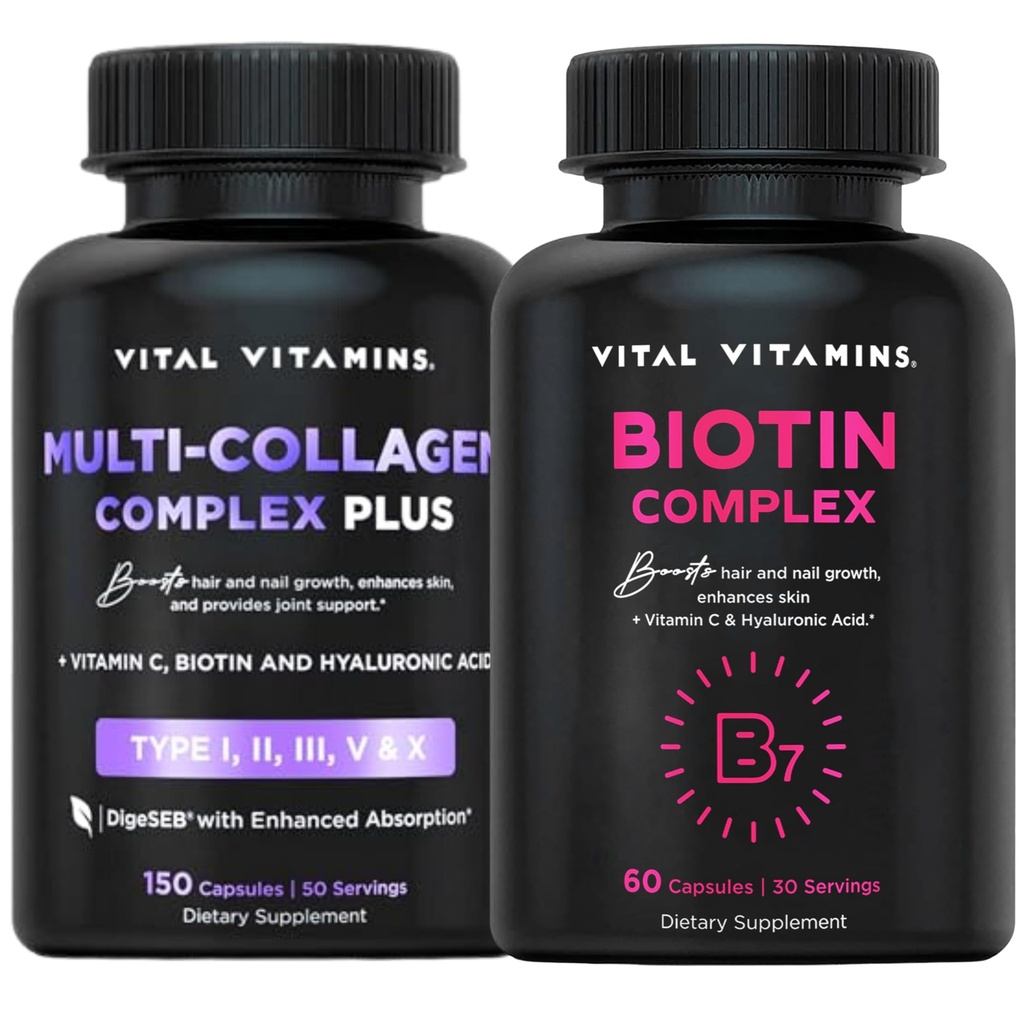 Vitamine vitali Multi Collagen Plus Pillole + Biotin Complex Pills