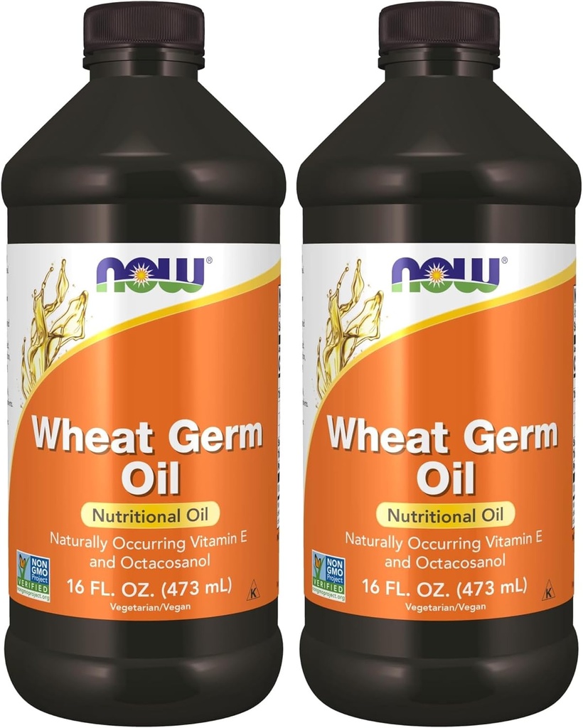 NOW Integratori, Olio di Germa di grano con acidi grassi essenziali (EFA), Olio nutrizionale, 16-Oncia (Pacchetto di 2)