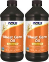 NOW Integratori, Olio di Germa di grano con acidi grassi essenziali (EFA), Olio nutrizionale, 16-Oncia (Pacchetto di 2)