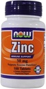 NOW Integratori, Zinc 50 mg, 100 compresse