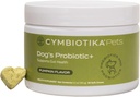 CYMBIOTIKA Cane Probiotico+, Probiotici per Cani, Gut Health & Immune Support Supplemento con Enzima Digestivo e Miscela Verde, Prebiotici, Postbiotici, Integratori per Cani, Sapore di zucca, 50 Chews