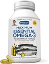 ANDREW LESSMAN Massimo Essenziale Omega-3 Arancione - 360 Softgels - Ultra-Pure, Olio Omega-3 ad alta potenza. Alte DHA, No Stomach Upset, No Contaminants, No Mercury. Piccolo Facile da ingoiare Softgels