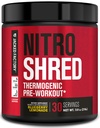 Jacked Factory NITROSURGE Shred Pre Workout Supplement - Energy Booster, Gains Instant Strength, Sharp Focus, Pompe potenti - Nitric Oxide Booster & PreWorkout Powder - 30Sv, Blueberry Lemonade