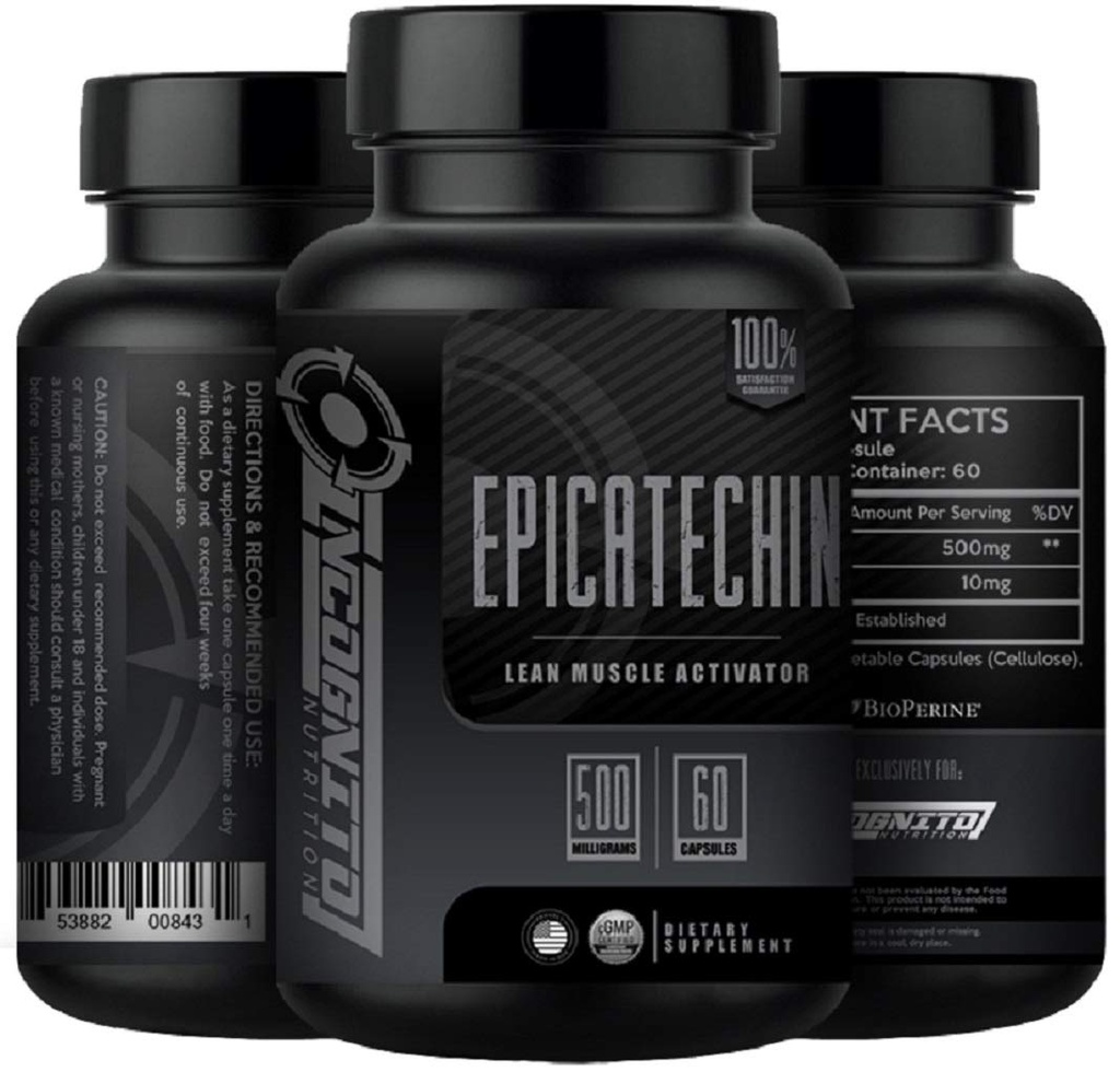 EPICATECHIN | Extra Strength | 500 MGS Per Serving x 60 Serve | Aiuta a promuovere il muscolo magro e la forza | Aumenta la sintesi proteica | Maggio Ridurre Myostatin (1)