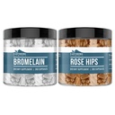 Elementi terrestri Rose HIPS & Bromelain Capsule Bundle (200 capsule ciascuna), Pure & Undiluted, Nessun Additivi