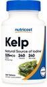 Tavolette Nutricost Kelp, 325mcg di Iodio, 240 compresse - Non-GMO, Gluten Free