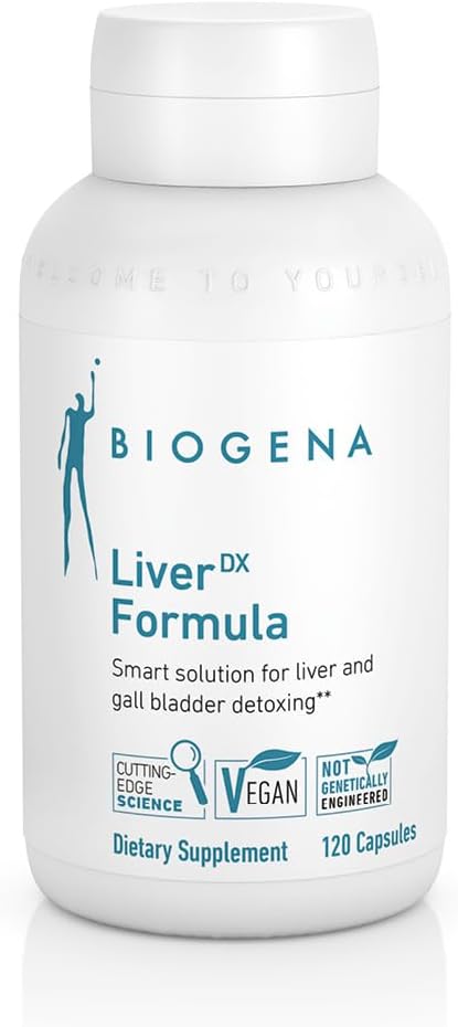 BIOGENA WISSEN SCHAFFT GESUNDHEIT LiverDX Formula Supplemento - Liver and Gall-Bladder Detoxing, Cleansing & Repair** (Milk Thistle, Artichoke & Dandelion Extract, Lecithin)