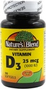 Vitamina di miscela naturale D3 25 MCG (1000 IU) Easy-to-Swallow, 100 SOFTGELS
