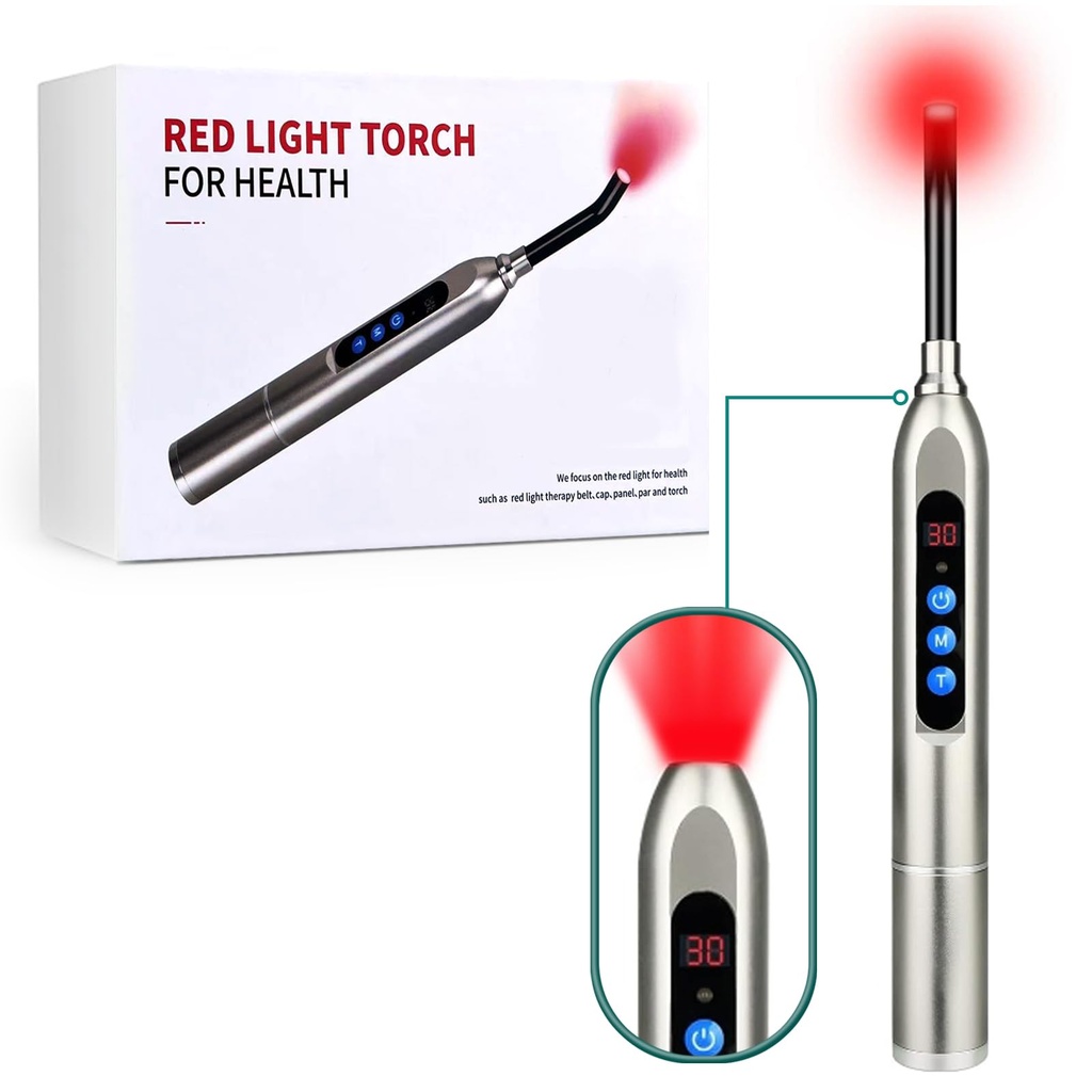 Red Light Cold Sore Dispositivi, Trattamento di Sore Freddo per Labbra, Trattamento di Blister di Canker Sore Fever, Terapia di Luce Rossa per Sorriso Freddo Di Noso Punta Rimovibile con Display LCD