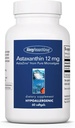 Allergy Research Group Astaxanthin 12mg Supplemento - da Microalgae Organico, Salute Occhiale, AstaZine Astaxanthin, Antiossidante Naturale, Salute Della Pelle, Supporto Funzione Del Cervello, Softgels - 60 Count