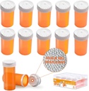 Bottiglia di Pillola con tappo Desiccant, Bottiglia di Medicina, Bottiglie di Pillola Vuoto con Caps, Bottiglie di Pillola Vuoto (6 Dram, 12 Pack)